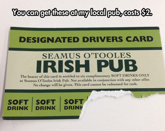 A Cool Idea To Help Designated Drivers