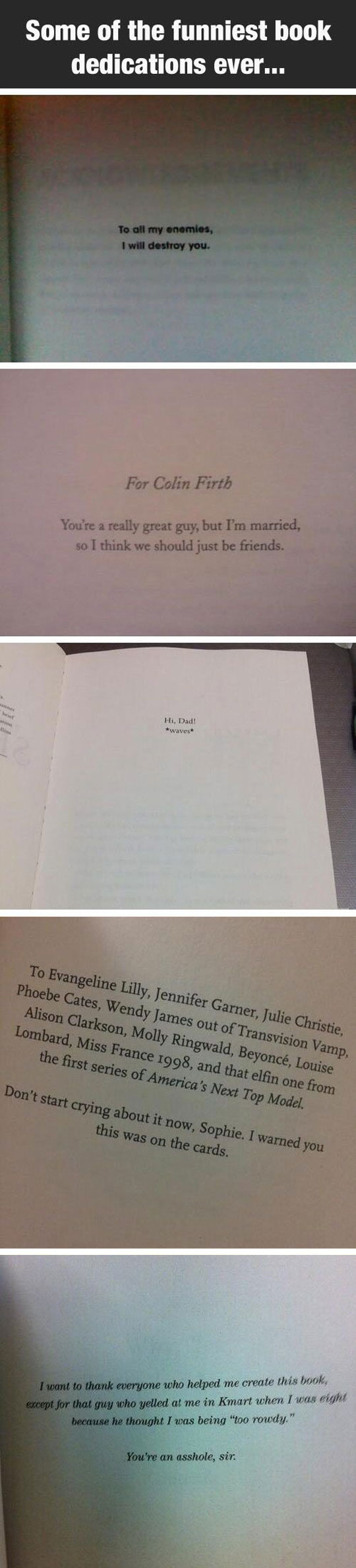 The Funniest Dedications