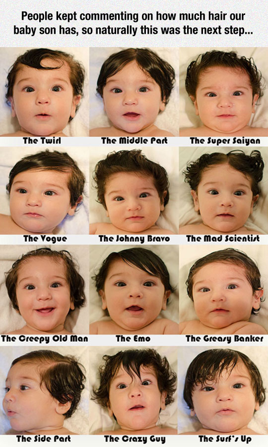 The Many Hair Styles Of A Baby Boy