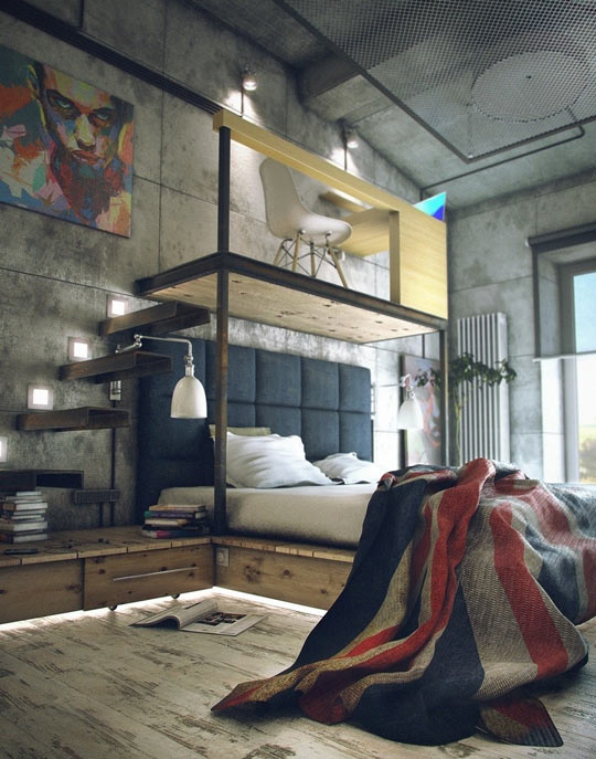 funny-bachelor-pad-bed-chair-desk