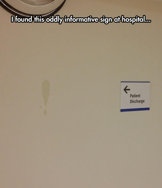 Informative Sign At The Hospital