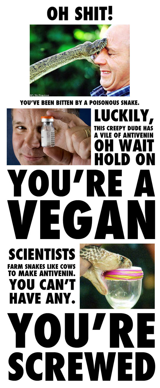 funny-snake-bite-poison-antivenin-vegan
