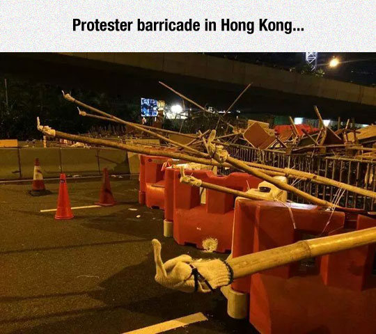 cool-Hong-Kong-protest-barricade-middle-finger