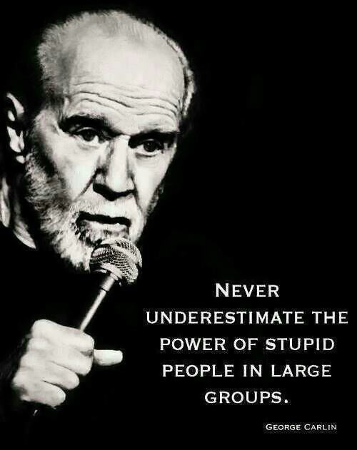 Wise words from George Carlin…