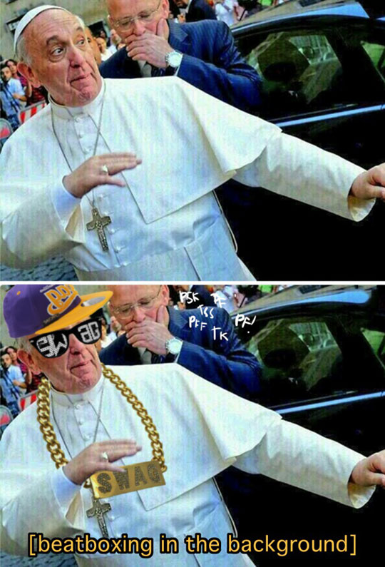 funny-Pope-Francis-rapping-hat-chains