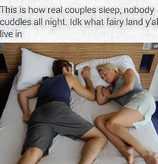 Cuddling Is Just For The Honeymoon Stage