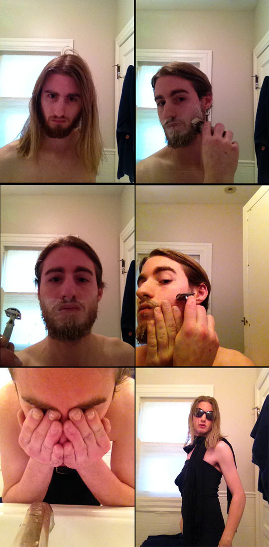 This Is What Happens When A Guy With Long Hair Shaves