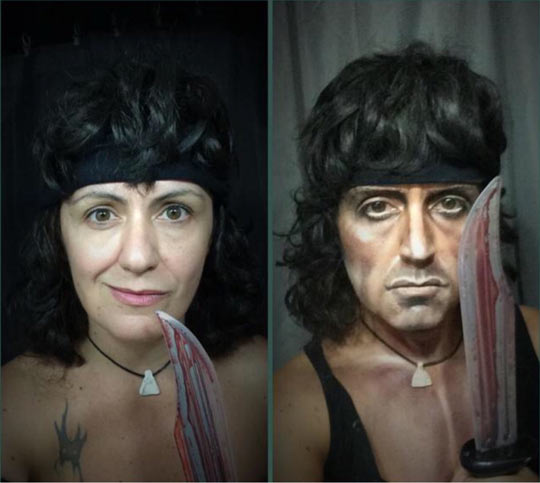 funny-woman-makeup-Rambo