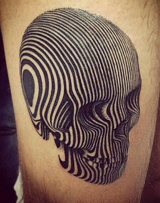 cool-3D-skull-tattoo-lines