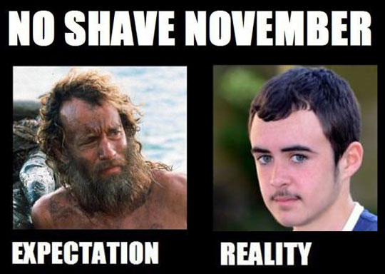 No Shave November Expectations