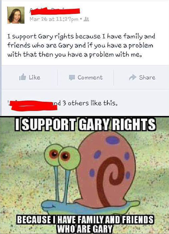 Supporting Gary Rights