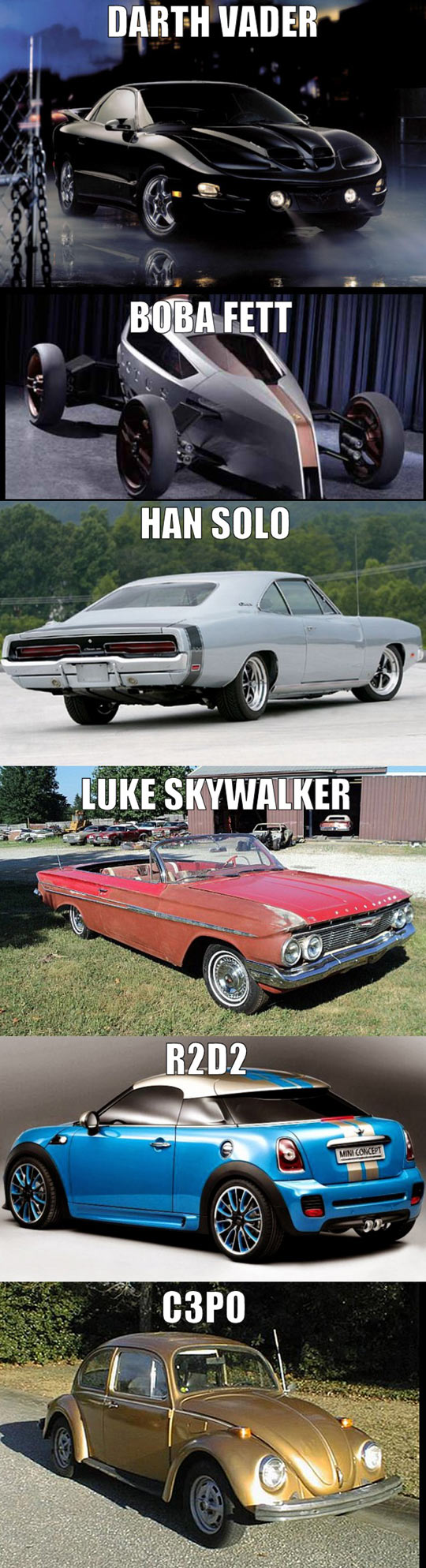 Star Wars Characters As Cars