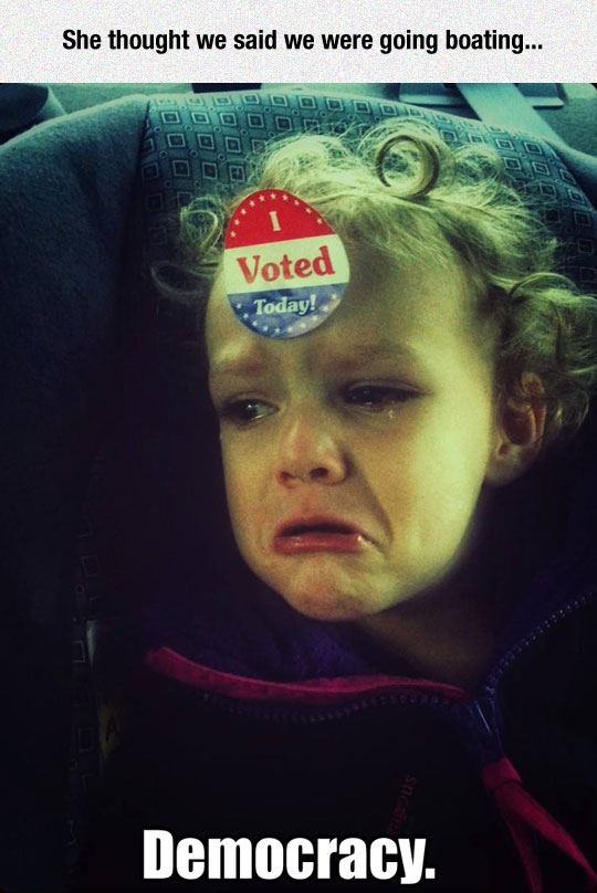 funny-girl-crying-voting-sticker-forehead