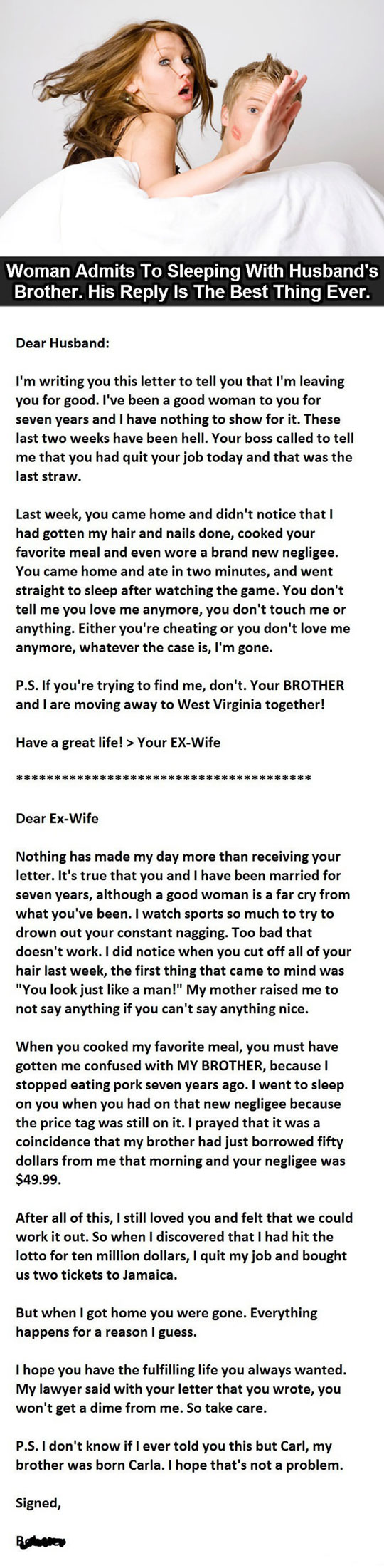 funny-woman-brother-letter-cheating-leaving