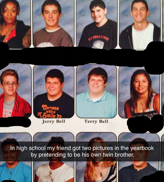 The Twin Brother In The Yearbook
