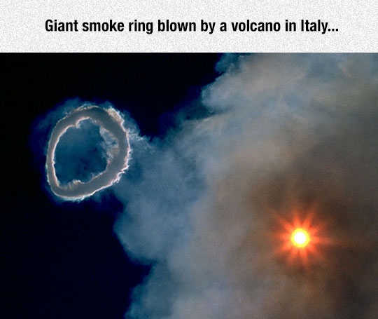 Rare Volcano Smoke Rings