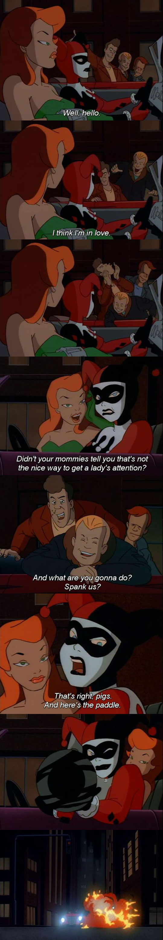 Harley Quinn And Poison Ivy Getting Hit On By Jerks