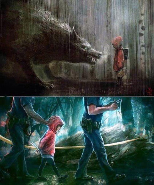 funny-Red-Riding-Hood-cops-girl-arrested