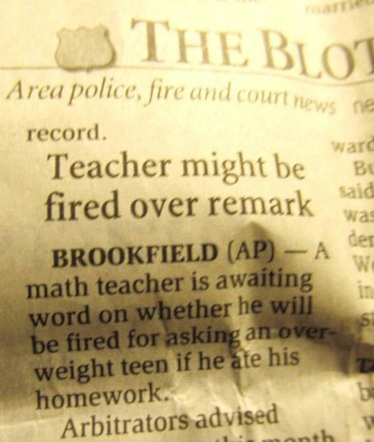 Teacher Might Be Fired Over Remark