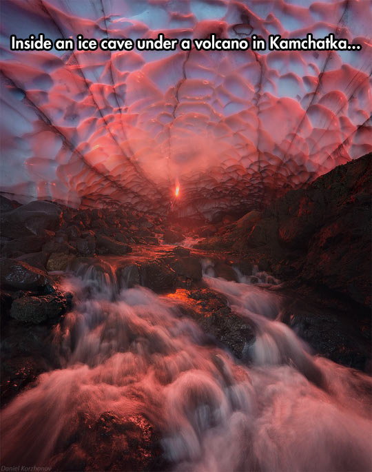 funny-ice-cave-volcano-Kamchatka