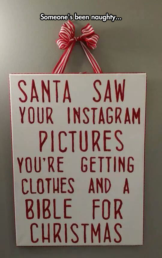 Santa Follows You On Instagram