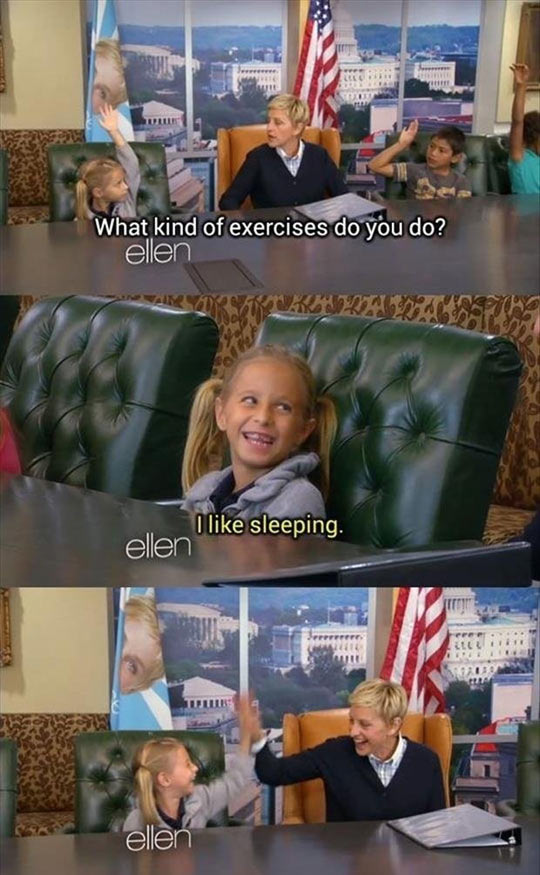 funny-Ellen-kids-exercise-sleeping