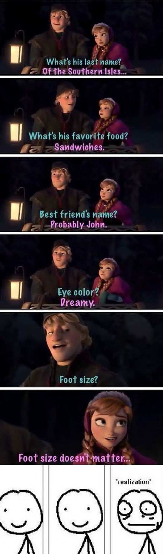 That Moment When You Realize Frozen Had A Joke For Adults