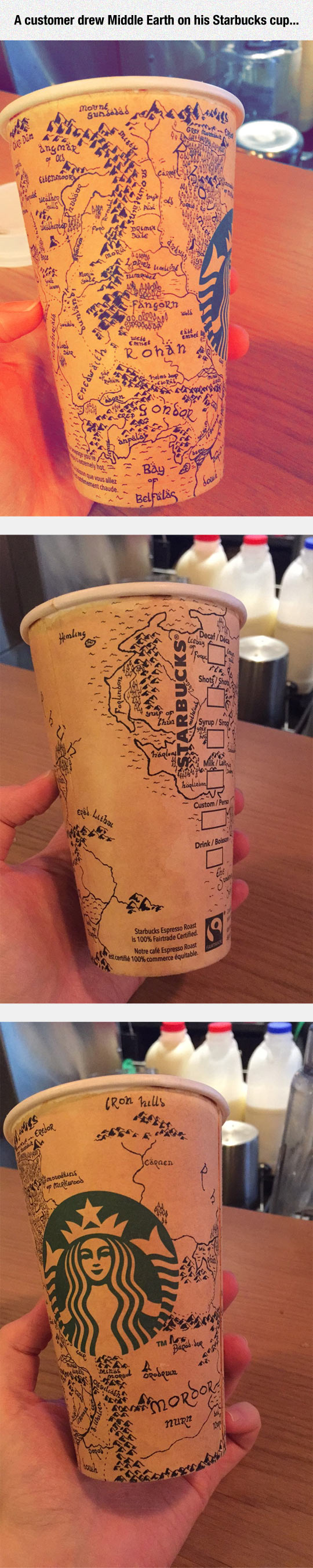 Incredible Drawing On A Starbuck