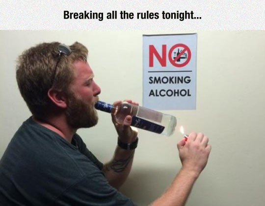 No Smoking Alcohol
