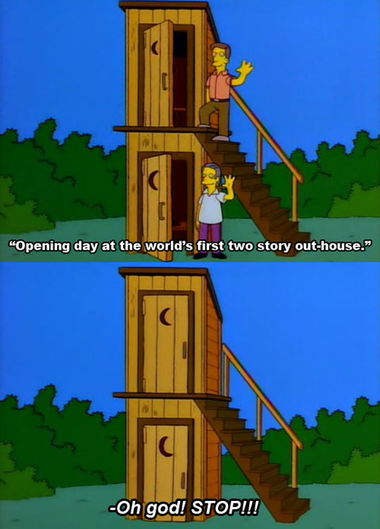 funny-two-story-out-house-Simpsons