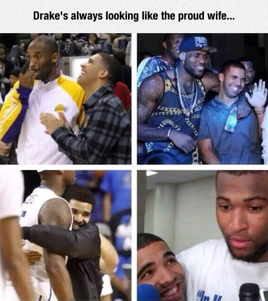 Drake Looks So Happy Here