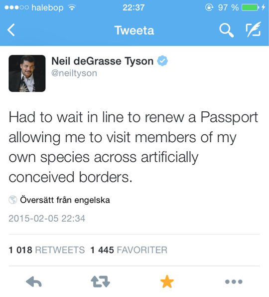 Neil deGrasse Tyson On Passports