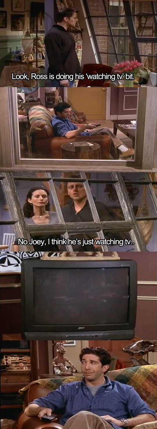 funny-Ross-Friends-TV-watching-act