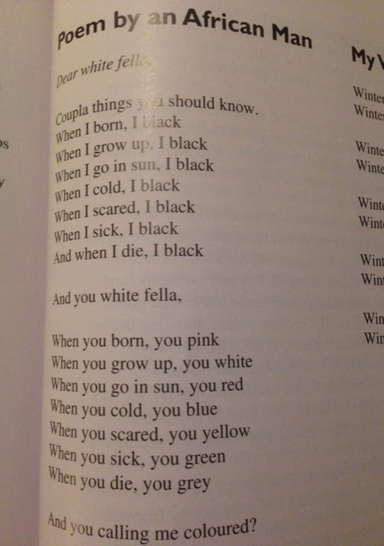 Poem By An African Man