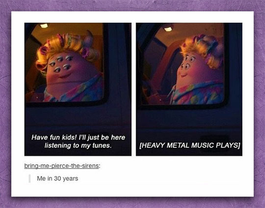 funny-Monsters-Inc-mother-listening-music