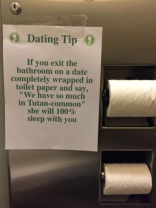 Dating Tip In The Bathroom