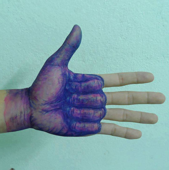 Ballpoint Pen Hand Art