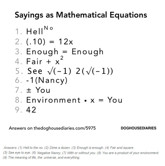 Mathematical Sayings