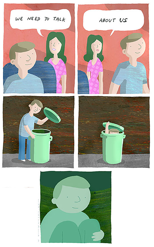 funny-woman-couple-talk-cartoon
