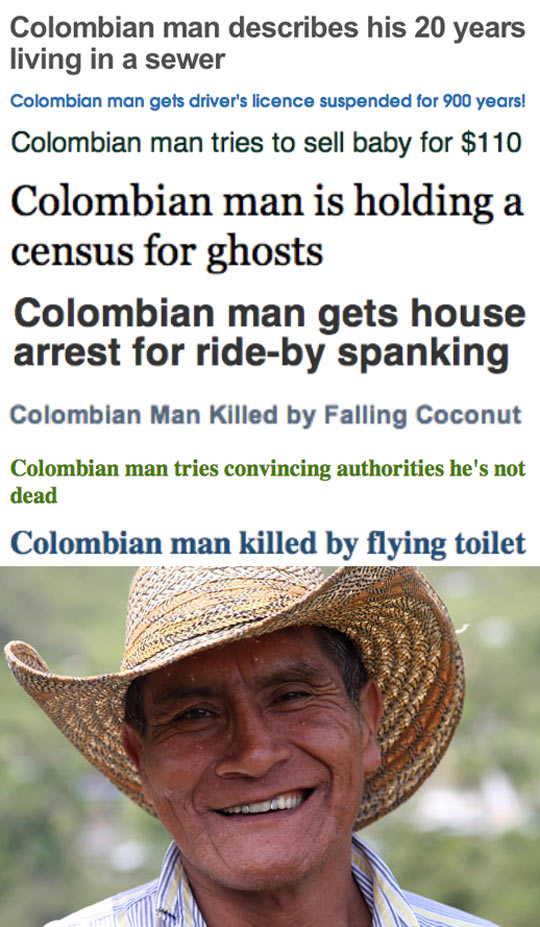 Poor Colombian Man