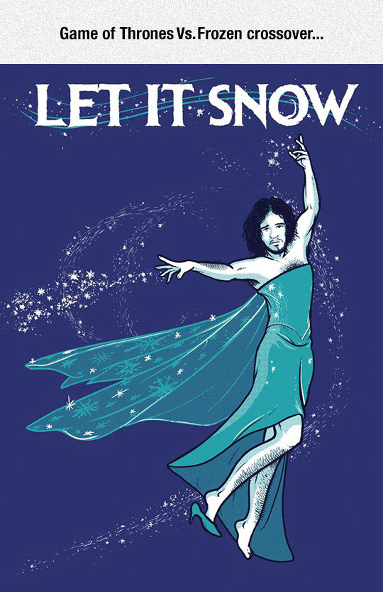 funny-Jon-Snow-Frozen-crossover-dress