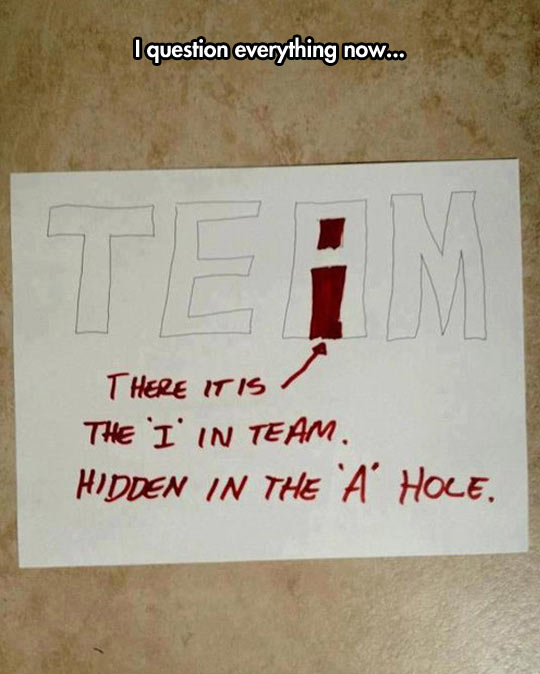 I Found The I In Team