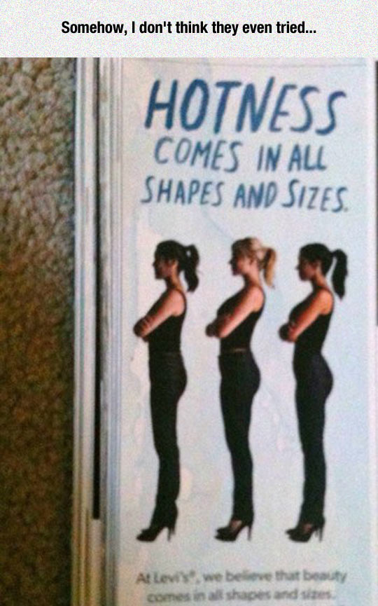 These Women Are Different Sizes?