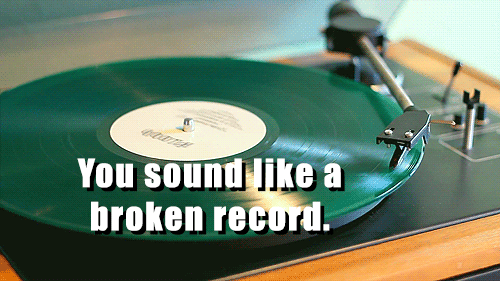 clipart broken record gif