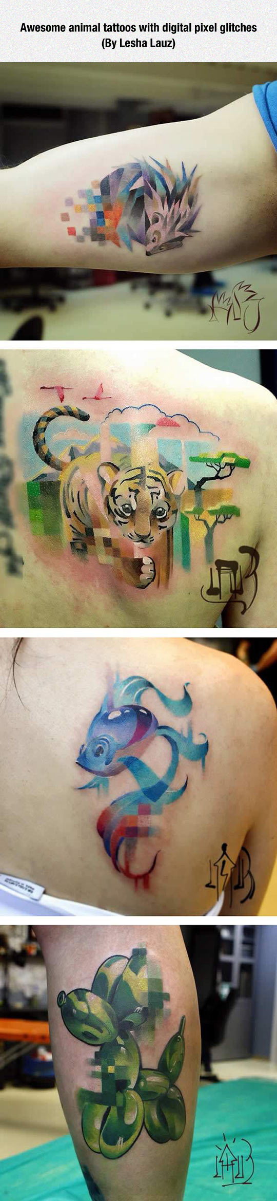 Glitch Art In Tattoos
