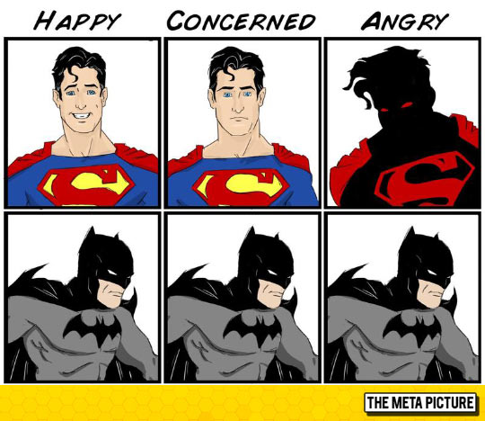Superman Emotions Vs. Batman Emotions