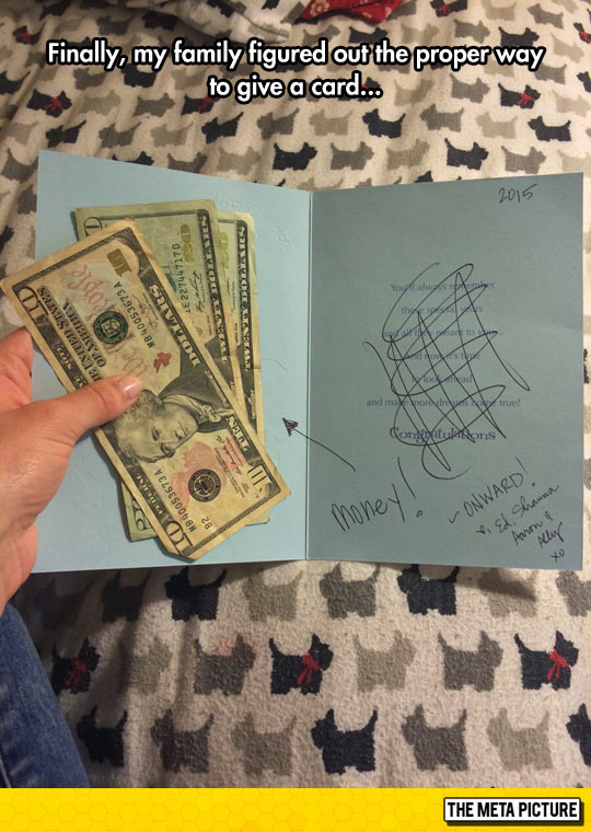 The Proper Way To Give A Card