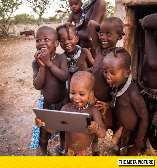 Tribal Children See A Ipad For The First Time