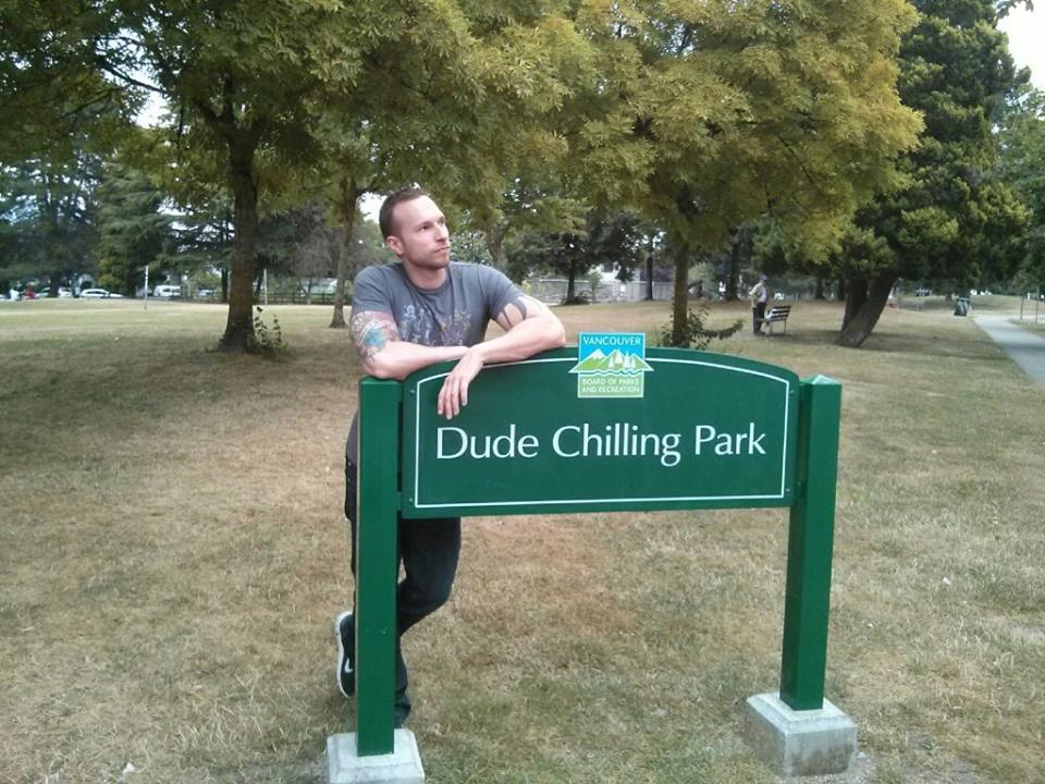 Dude Chilling at a park