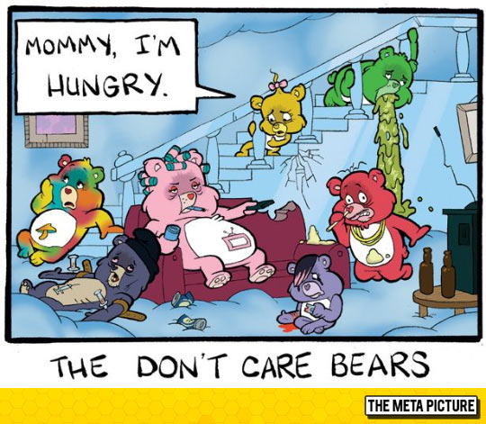 funny-Care-Bears-mother-kids-misery